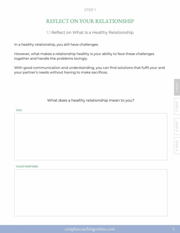 How Healthy Is Your Long-Distance Relationship? - Workbook-Sample
