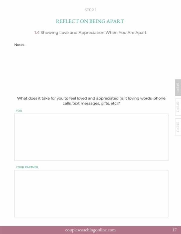 How to Spice up Your Long-Distance Relationship - Workbook-Sample