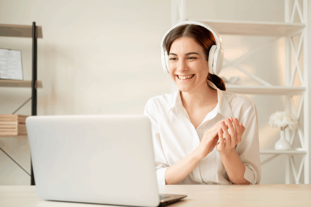 woman in coaching session